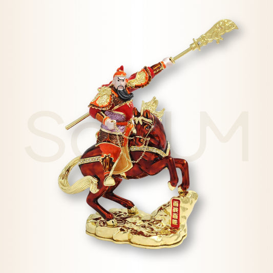 Kuan Kung pe cal - pentru victorie, ajutor și putere