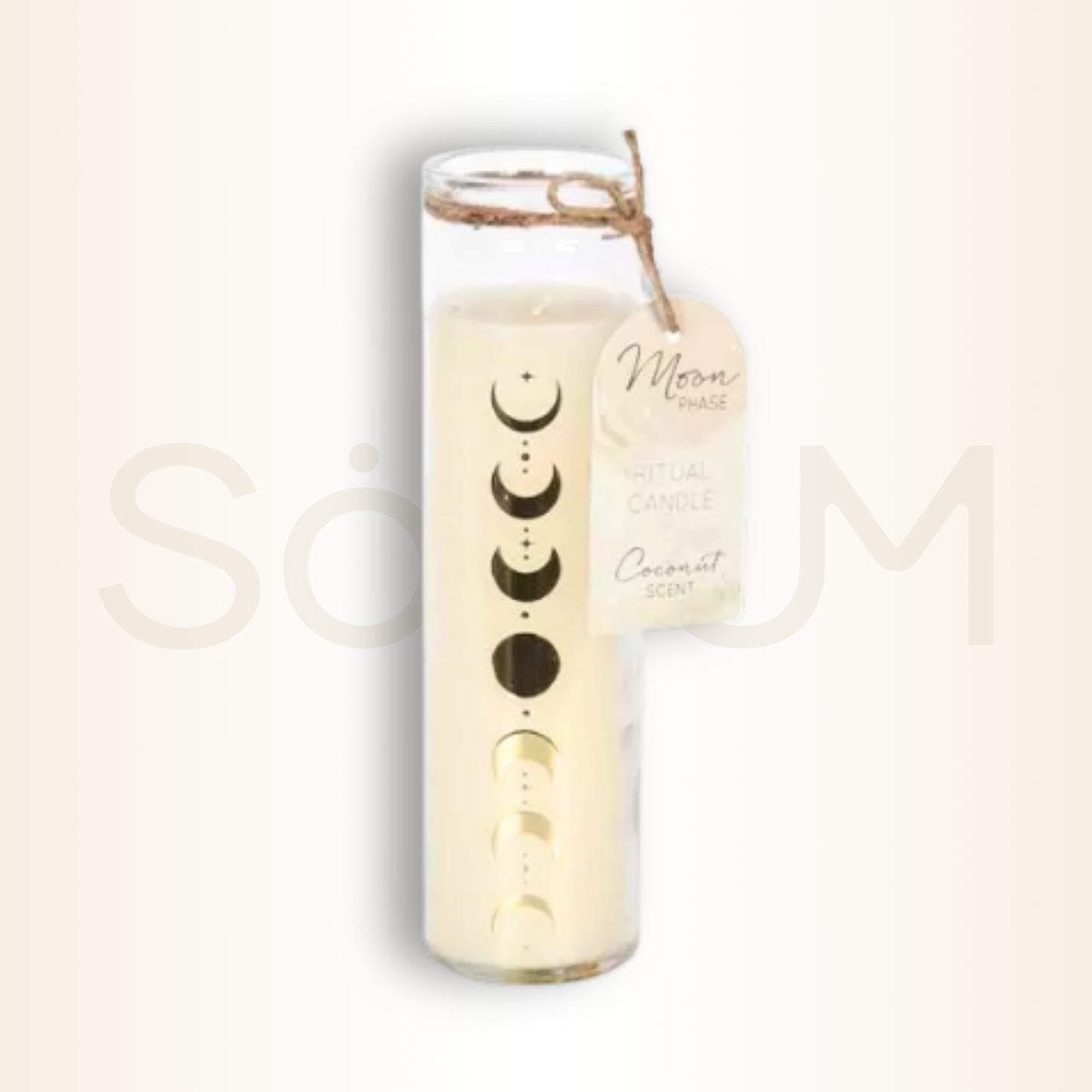 Lumânare Magică cu Fazele Lunii și parfum de cocos