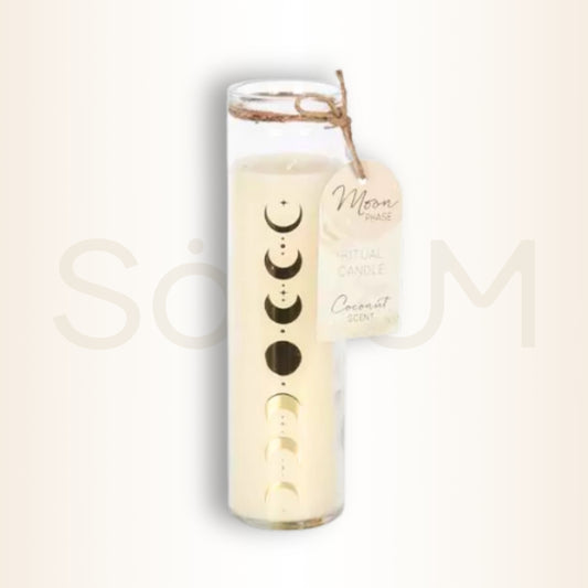 Lumânare Magică cu Fazele Lunii și parfum de cocos