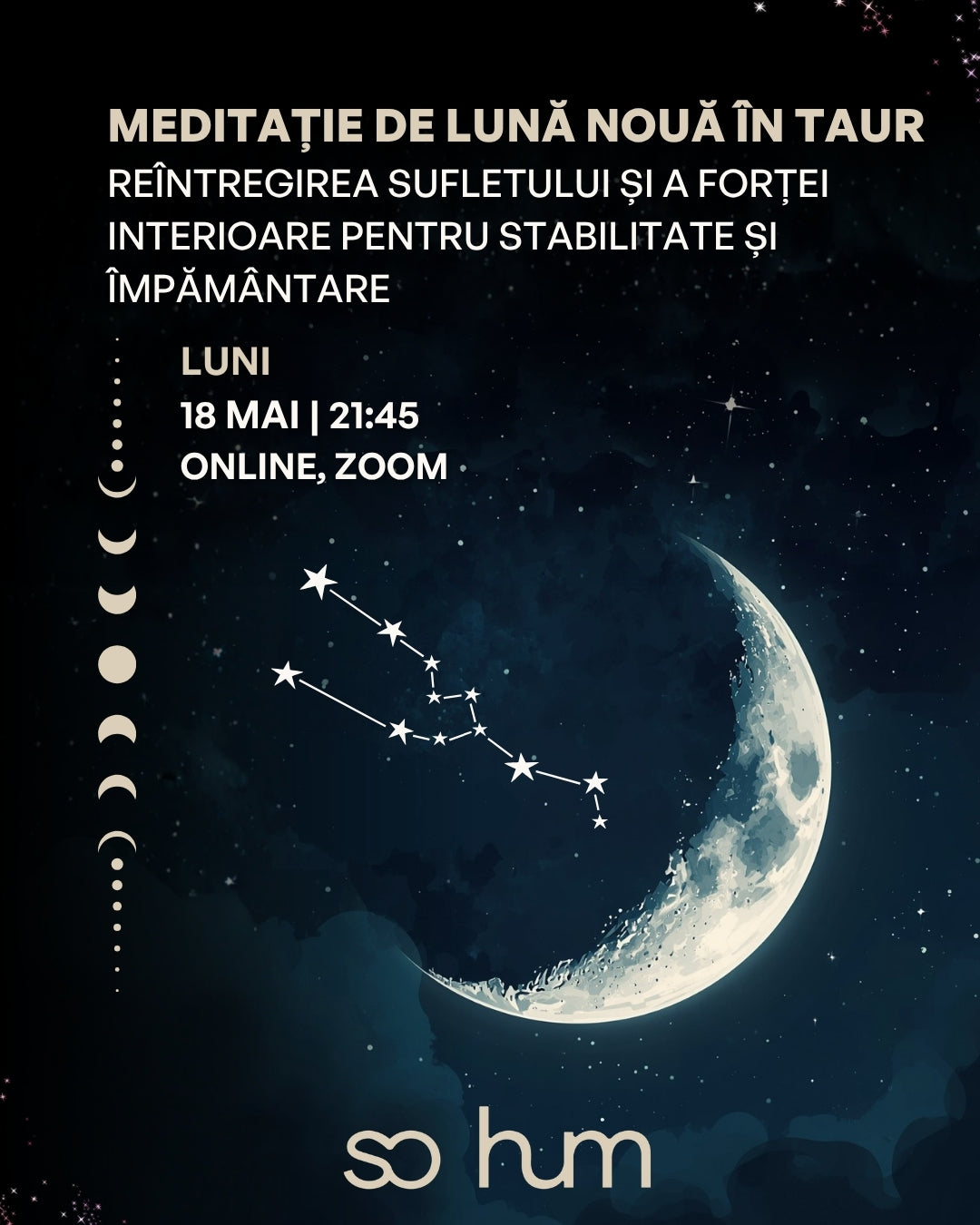 Meditație de lună nouă în Taur | Reîntregirea sufletului și a forței interioare pentru stabilitate și împământare