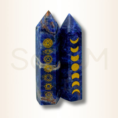Obelisc din Lapis Lazuli pentru înțelepciune, claritate și îndepărtarea blocajelor