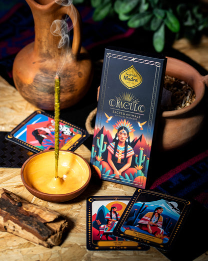 Oracolul Animalelor Sacre cu bețișoare parfumate naturale (SAGRADA MADRE – Oráculo)