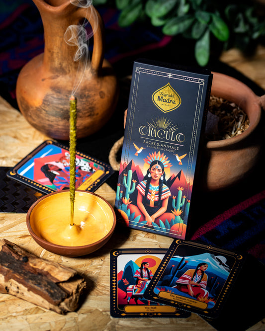 Oracolul Animalelor Sacre cu bețișoare parfumate naturale (SAGRADA MADRE – Oráculo)