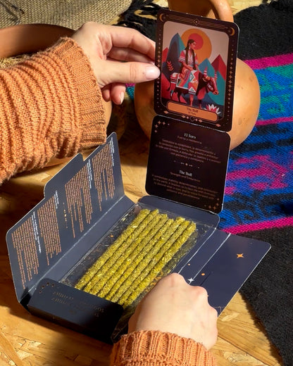 Oracolul Animalelor Sacre cu bețișoare parfumate naturale (SAGRADA MADRE – Oráculo)