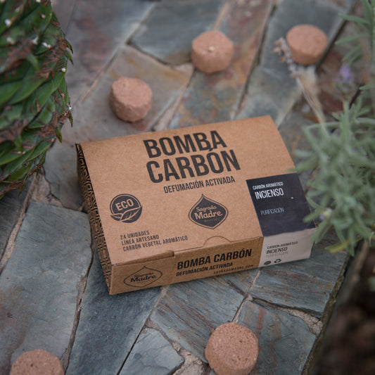 Pastile de fumigație cu cărbune natural vegetal și Tămâie pentru purificare x24 (SAGRADA MADRE - Bomba Carbon)
