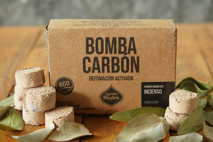Pastile de fumigație cu cărbune natural vegetal și Tămâie pentru purificare x24 (SAGRADA MADRE - Bomba Carbon)