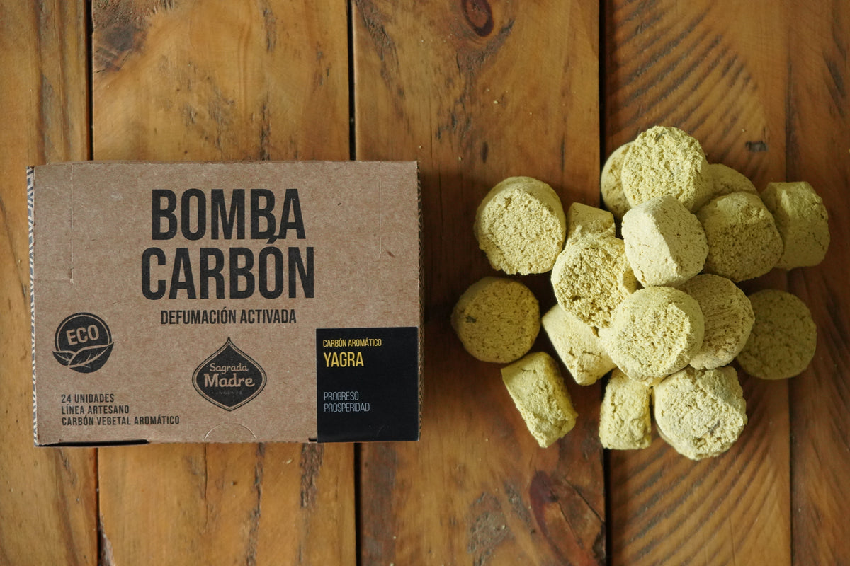 Pastile de fumigație cu cărbune natural vegetal și Yagra pentru prosperitate x24 (SAGRADA MADRE - Bomba Carbon)