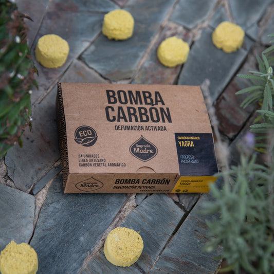 Pastile de fumigație cu cărbune natural vegetal și Yagra pentru prosperitate x24 (SAGRADA MADRE - Bomba Carbon)