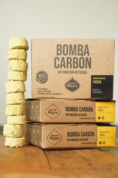 Pastile de fumigație cu cărbune natural vegetal și Yagra pentru prosperitate x24 (SAGRADA MADRE - Bomba Carbon)