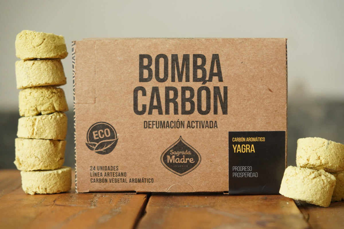 Pastile de fumigație cu cărbune natural vegetal și Yagra pentru prosperitate x24 (SAGRADA MADRE - Bomba Carbon)