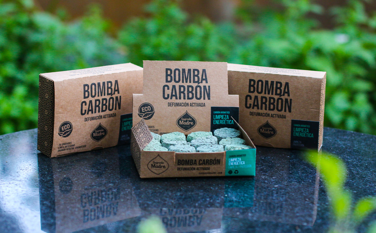 Pastile de fumigație cu cărbune natural vegetal și mix de rășini pentru curățare energetică și purificare x24 (SAGRADA MADRE - Bomba Carbon)