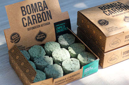 Pastile de fumigație cu cărbune natural vegetal și mix de rășini pentru curățare energetică și purificare x24 (SAGRADA MADRE - Bomba Carbon)