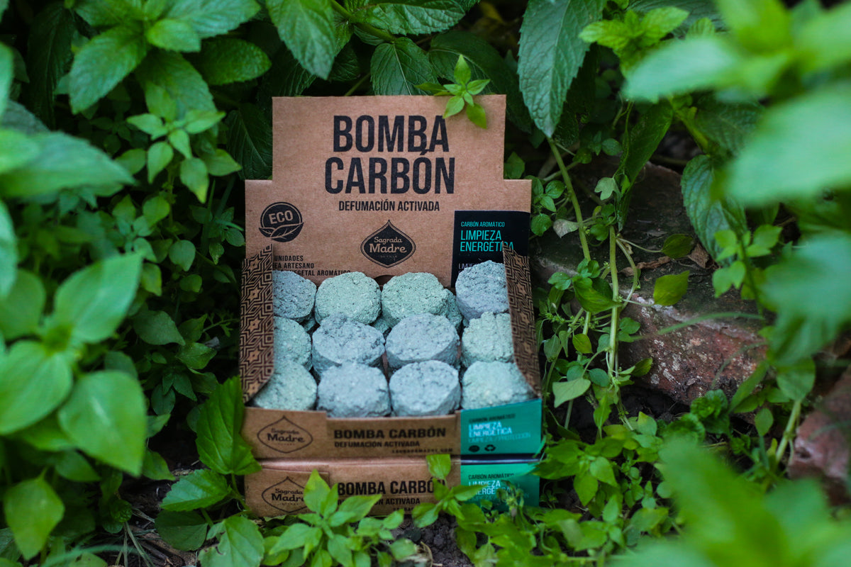 Pastile de fumigație cu cărbune natural vegetal și mix de rășini pentru curățare energetică și purificare x24 (SAGRADA MADRE - Bomba Carbon)