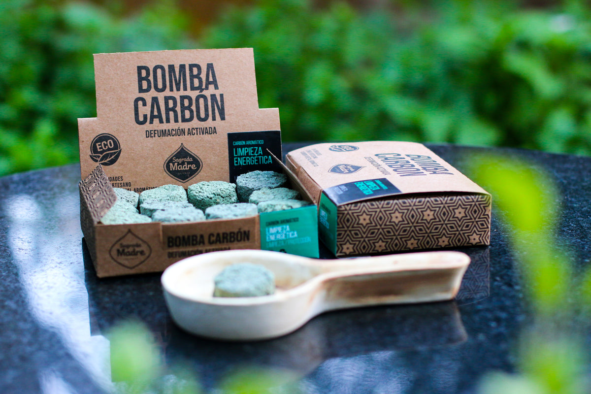 Pastile de fumigație cu cărbune natural vegetal și mix de rășini pentru curățare energetică și purificare x24 (SAGRADA MADRE - Bomba Carbon)