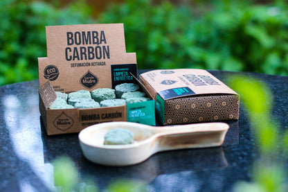 Pastile de fumigație cu cărbune natural vegetal și mix de rășini pentru curățare energetică și purificare x24 (SAGRADA MADRE - Bomba Carbon)