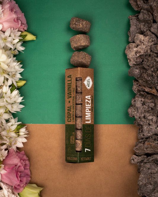 Pastile de fumigație pentru 7 zile cu Copal și Vanilie pentru purificare profundă și armonie (SAGRADA MADRE - 7 Dias de Limpieza)