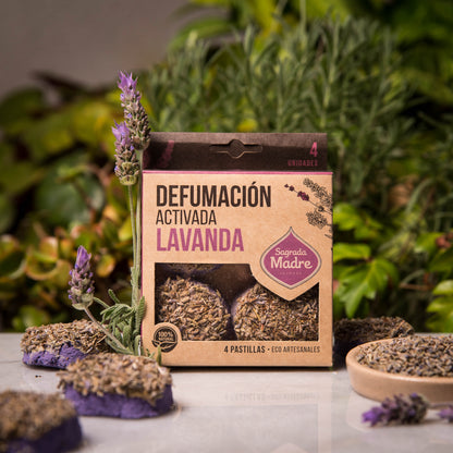 Pastile de fumigație ritualizate cu Lavandă pentru relaxare (SAGRADA MADRE - Defumación Activada X4)