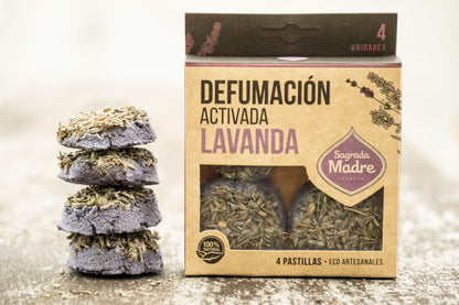 Pastile de fumigație ritualizate cu Lavandă pentru relaxare (SAGRADA MADRE - Defumación Activada X4)