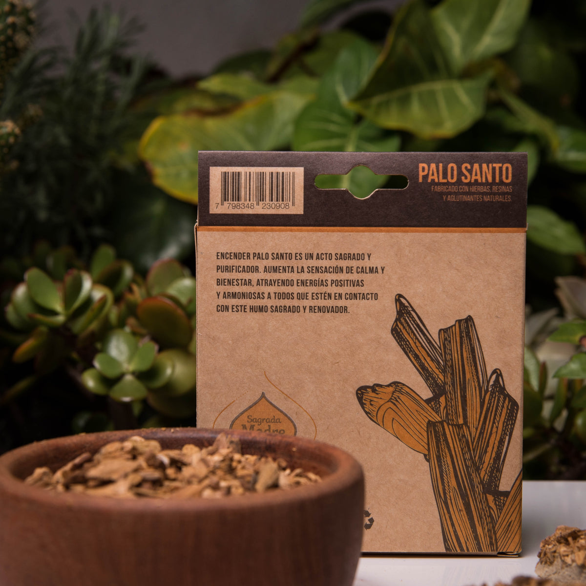 Pastile de fumigație ritualizate cu Palo Santo pentru curățare energetică (SAGRADA MADRE - Defumación Activada X4)