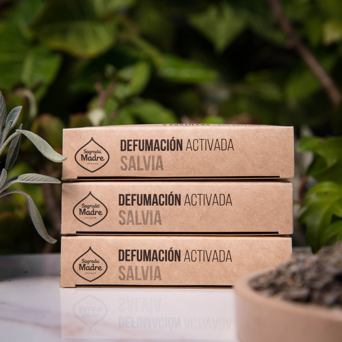 Pastile de fumigație ritualizate cu Salvie pentru purificare (SAGRADA MADRE - Defumación Activada X4)