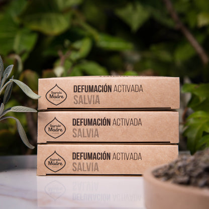 Pastile de fumigație ritualizate cu Salvie pentru purificare (SAGRADA MADRE - Defumación Activada X4)