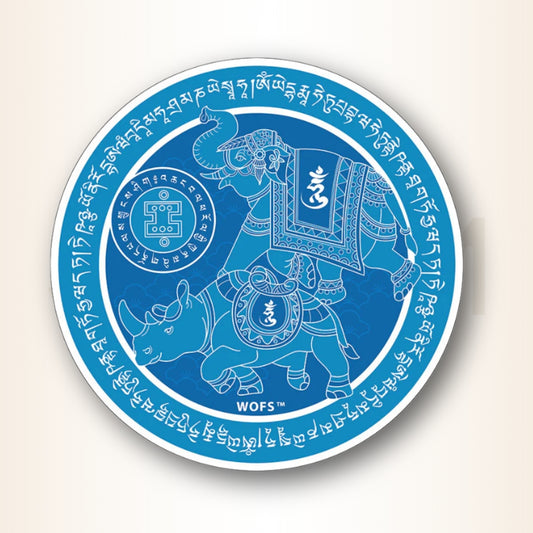 Set 2 Stickere cu Elefant și Rinocer - pentru protecție împotriva furturilor, a pierderilor și a trădărilor