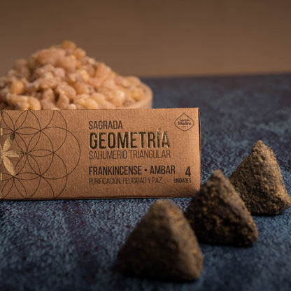 Triunghiuri energetice cu Ambră și Olibanum pentru purificare, fericire și liniște (SAGRADA MADRE – Geometria Sacra Astrala)
