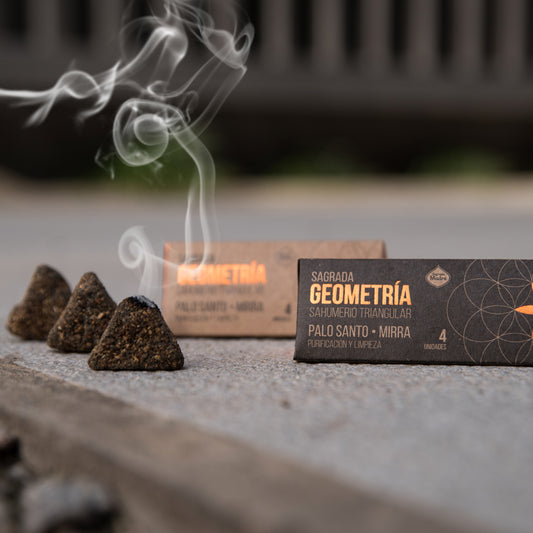 Triunghiuri energetice cu Palo Santo și Smirnă pentru purificare și curățare energetică (SAGRADA MADRE – Geometria Sacra Astrala)