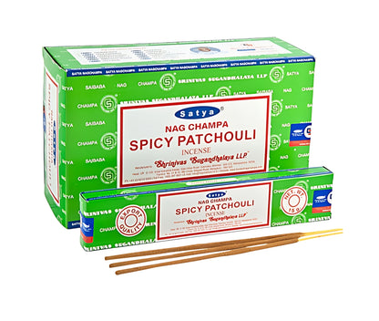 SATYA SPICY PATCHOULI - Betisoare parfumate premium pentru bunastare