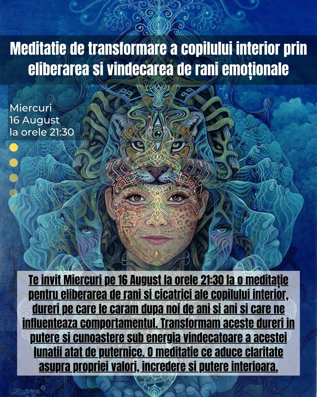 Meditatie de transformare a copilului interior prin eliberarea si vindecarea de rani