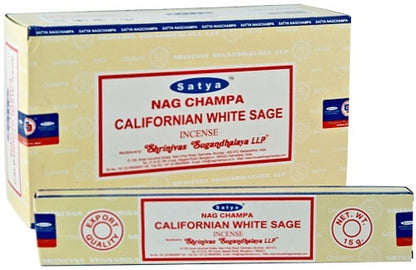 SATYA CALIFORNIAN WHITE SAGE - Betisoare parfumate premium cu Salvie Alba de California