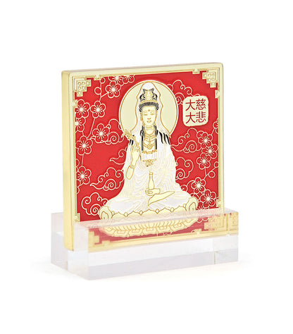 Placa Kwan Yin cu Om Mani Padme Hum