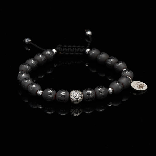 Brățară cu monede I Ching, mantra prosperității și Hematit pentru generare de abundență și protecție contra pierderilor de bani
