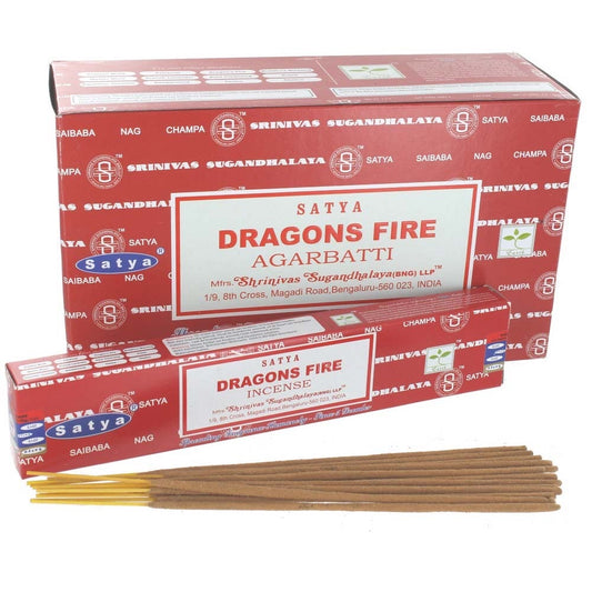 SATYA DRAGON’S FIRE - Betisoare parfumate premium cu Suflul Dragonului