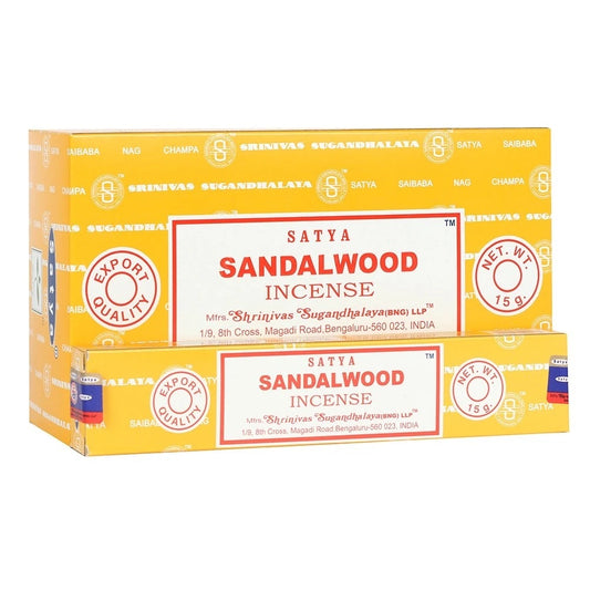 SATYA SANDALWOOD - Betisoare parfumate premium cu lemn de Santal